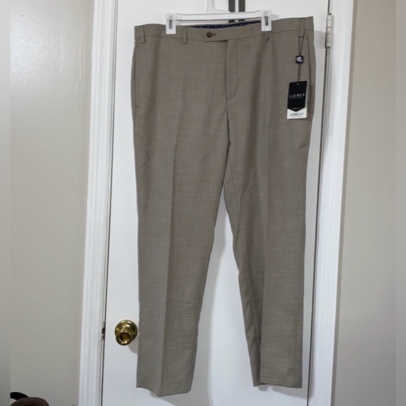 Ralph Lauren Men's Pattern Classic-Fit Ultraflex Stretch Dress Pants 40W X 30L